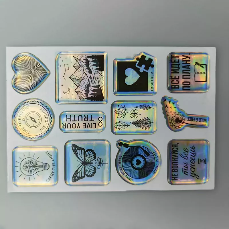 Autocollant holographique en forme de dôme
